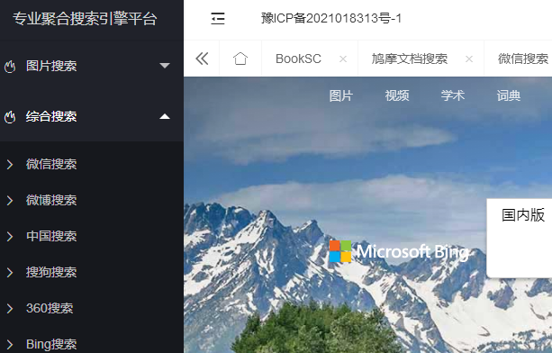专业聚合搜索引擎平台
