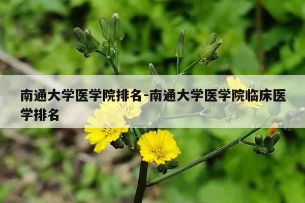 南通大学医学院排名-南通大学医学院临床医学排名