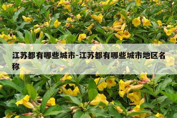 江苏都有哪些城市-江苏都有哪些城市地区名称